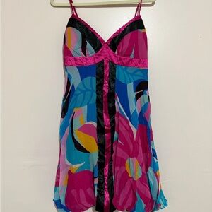 Emilio Pucci Pink and Blue Floral Dress